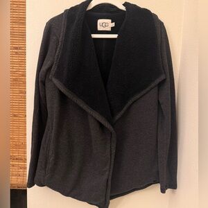 UGG Charcoal Teddy Jacket with Black Shearling